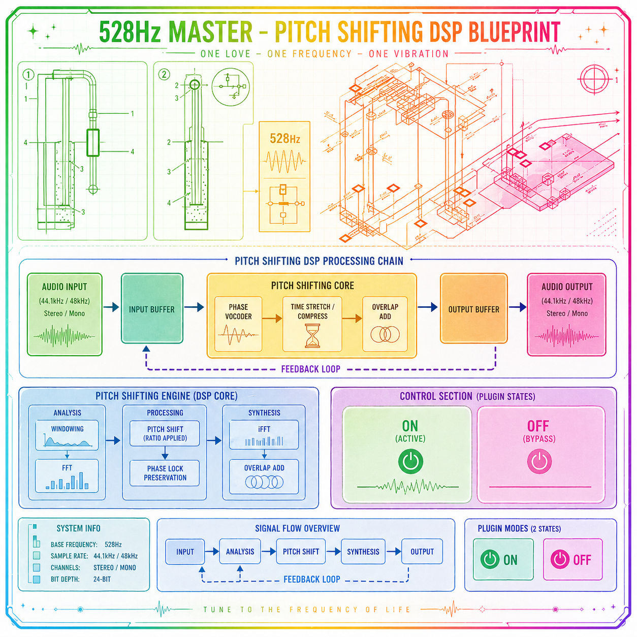RASTA 528Hz plugin DSP processing blueprint